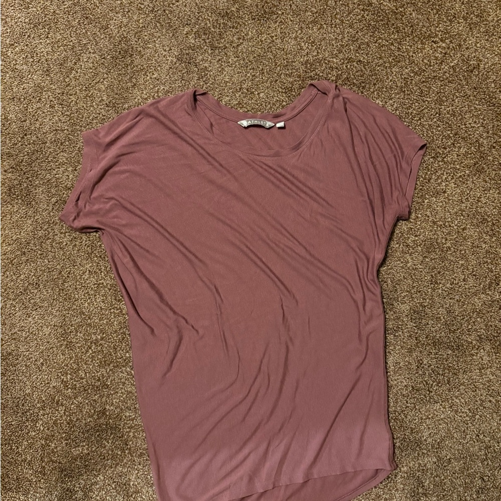 Women's Mauve Short Sleeve Tee - Casual Lightweight Top